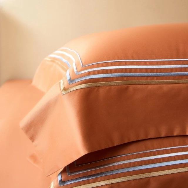 Amsterdam Orange - Parure de lit en coton égyptien de luxe