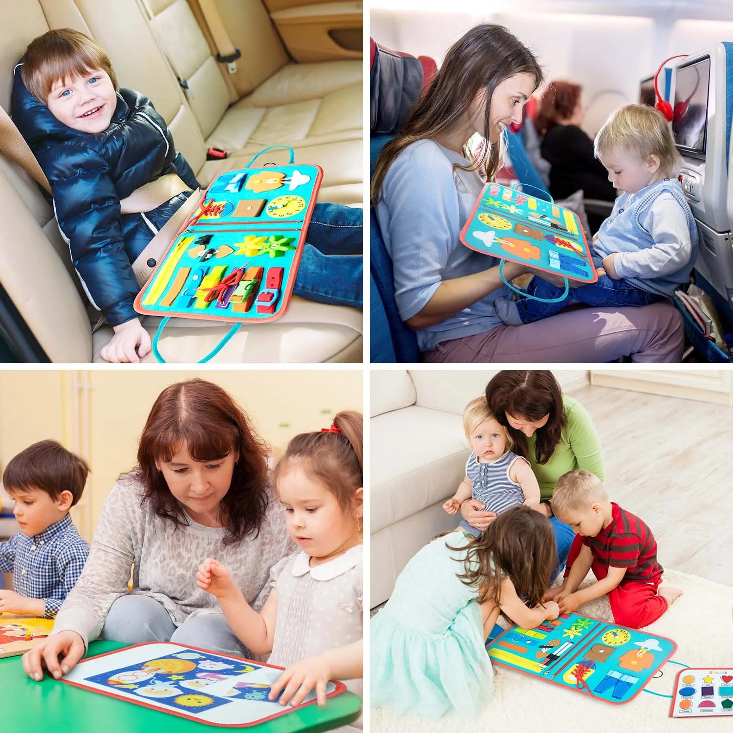 EduBook - Livre d'Éveil Montessori en Feutre pour Enfants