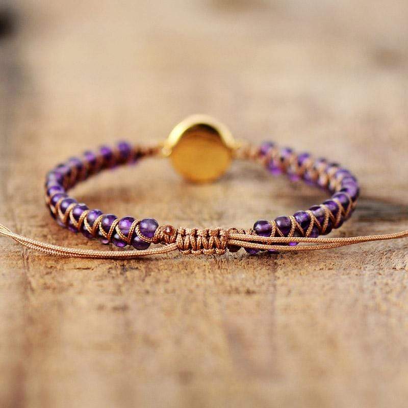 Aurielle - Bracelet de yoga en améthyste et opale