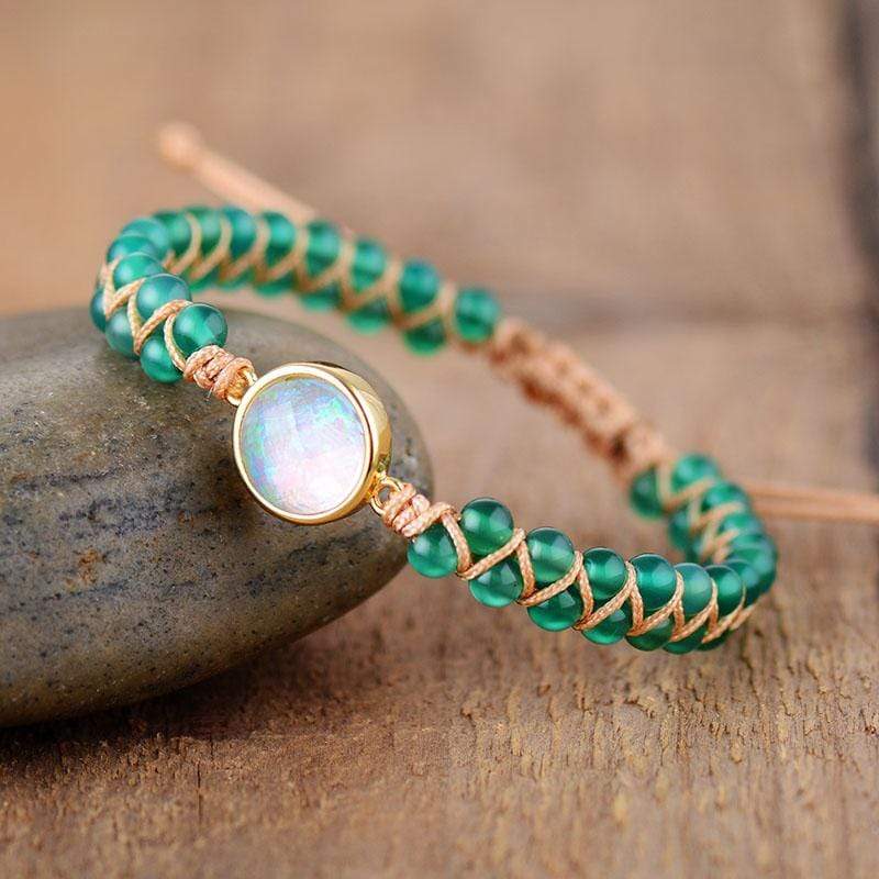 Aurielle - Bracelet de yoga en améthyste et opale
