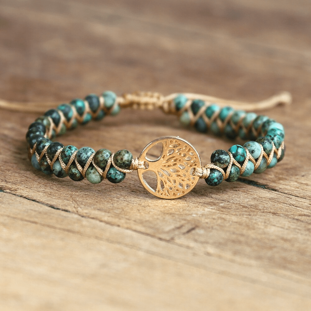 Auralyn - Bracelet en jaspe arbre de vie