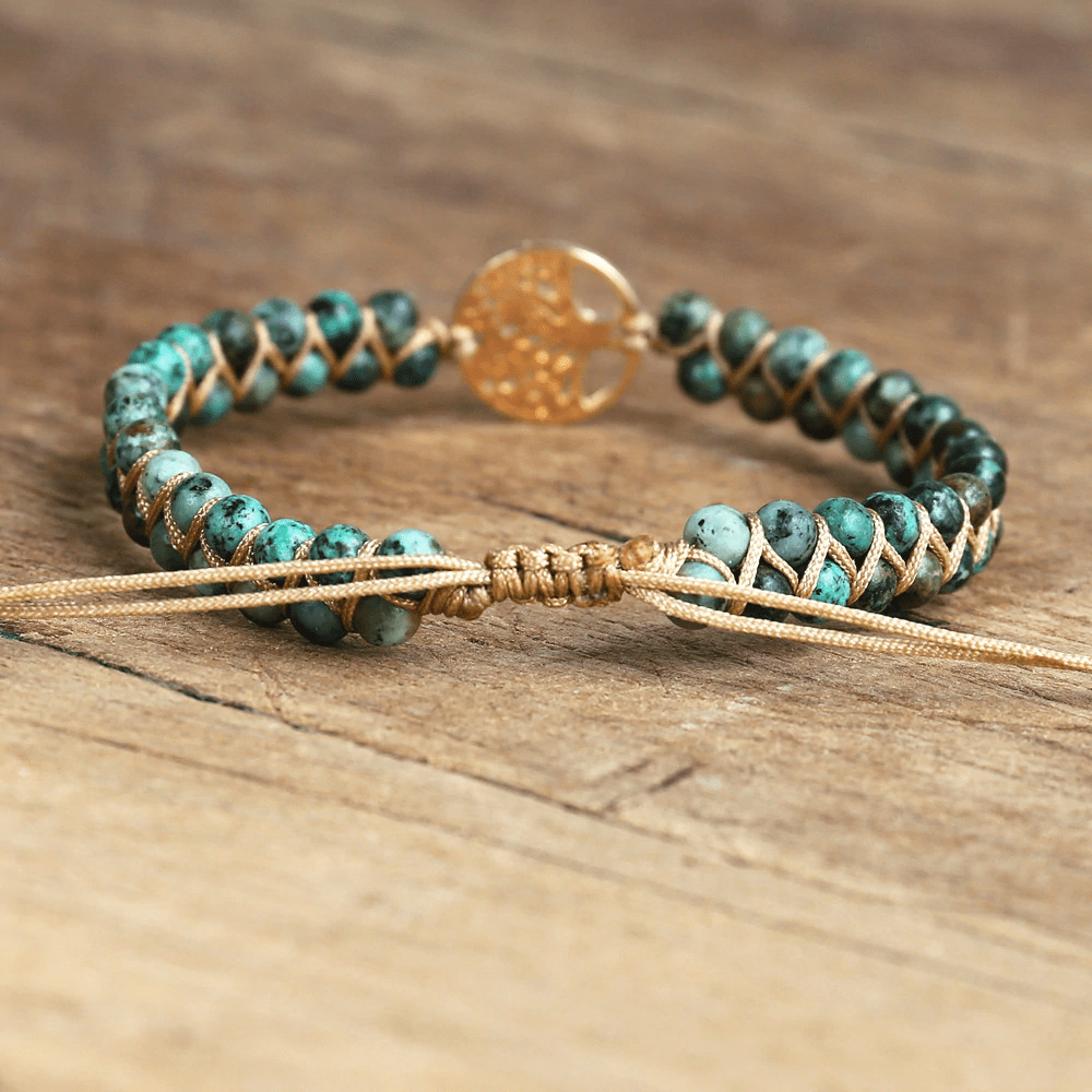 Auralyn - Bracelet en jaspe arbre de vie