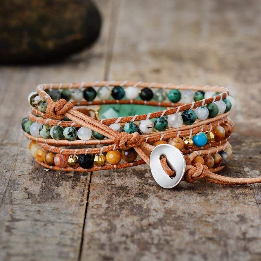 Elina JadeGlow - Bracelet wrap en jade