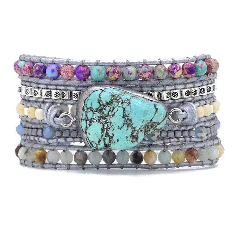 AmaraWrap - Bracelet wrap en turquoise