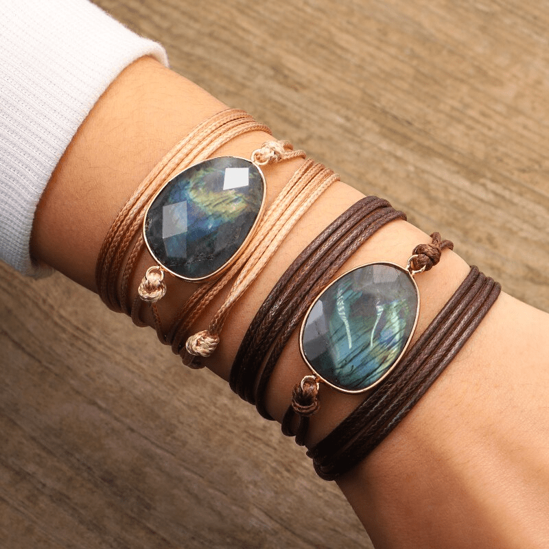 Lunaria Bracelet Labradorite Corde – Boho Intuition