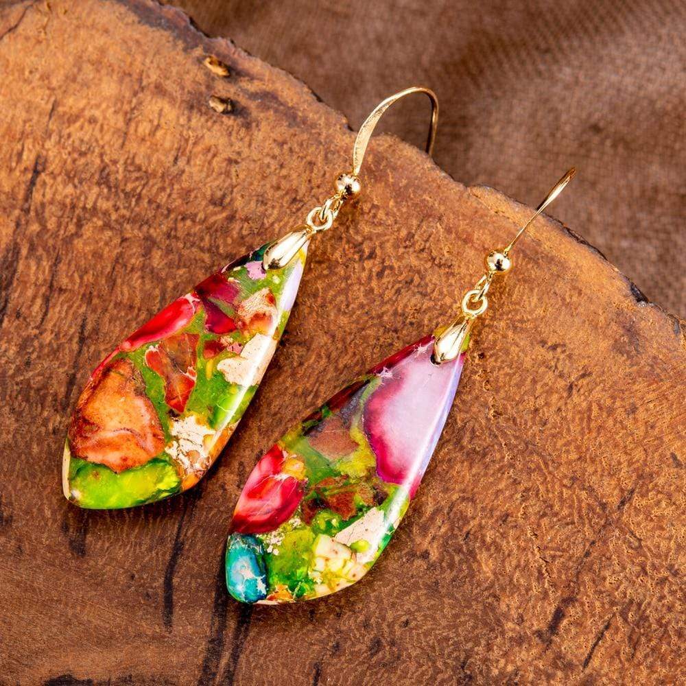 Regaliet - Boucles d'oreilles en jaspe régalite