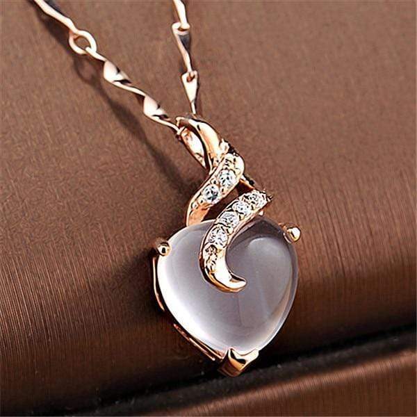 Calista Heart - Collier cœur en opale