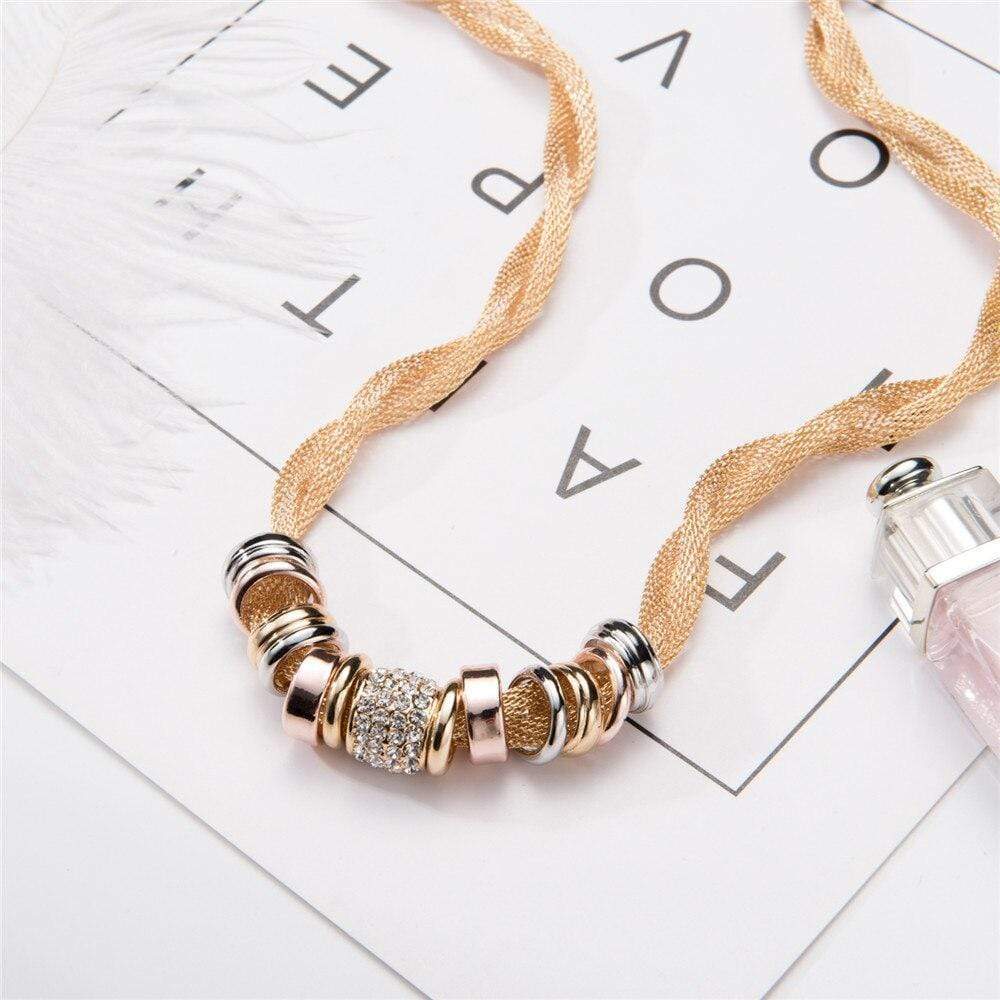 Lynora Collier Tressé Argent – Bijou Élégant Tendance