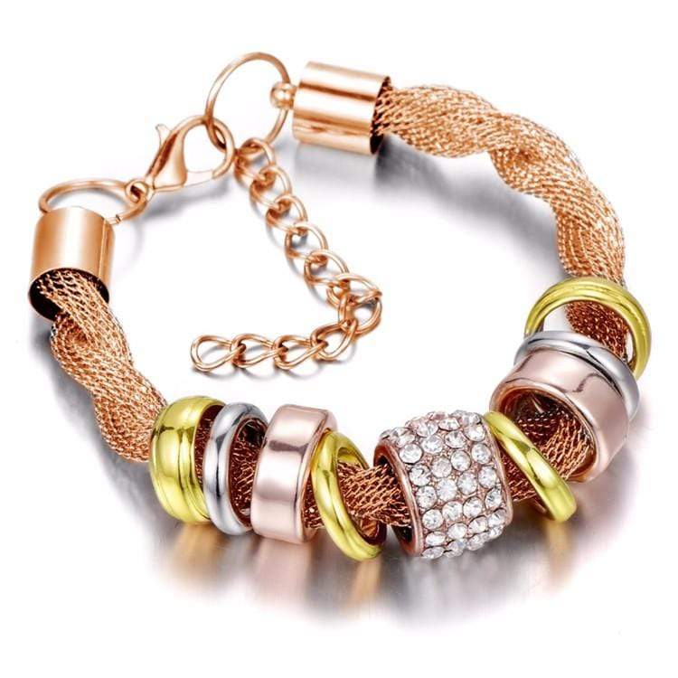 Zarina Bracelet Tressé Argent – Élégant et Polyvalent