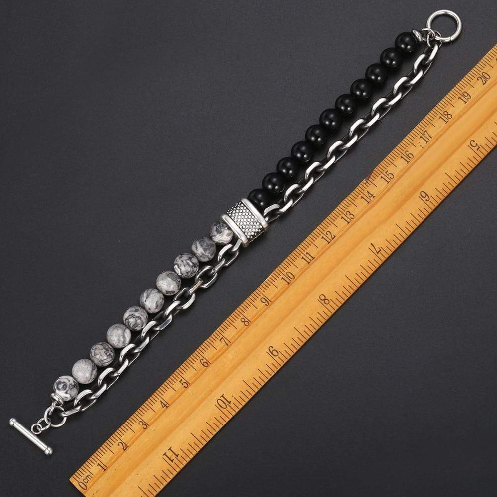 Darius - Bracelet en jaspe, pierre de protection