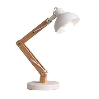 WoodyDesk Lampe – Lampe de Bureau Vintage en Bois | Éclairage Naturel & Élégance Classique