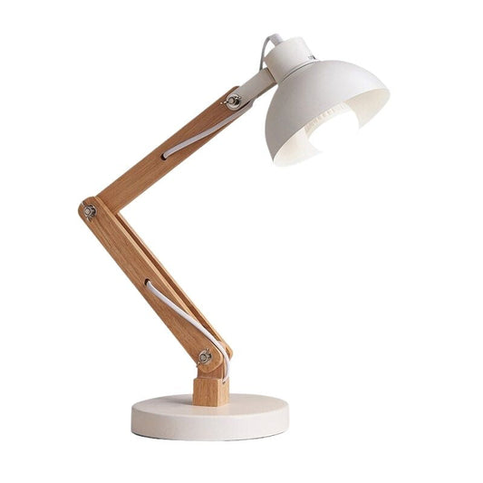 WoodyDesk Lampe – Lampe de Bureau Vintage en Bois | Éclairage Naturel & Élégance Classique