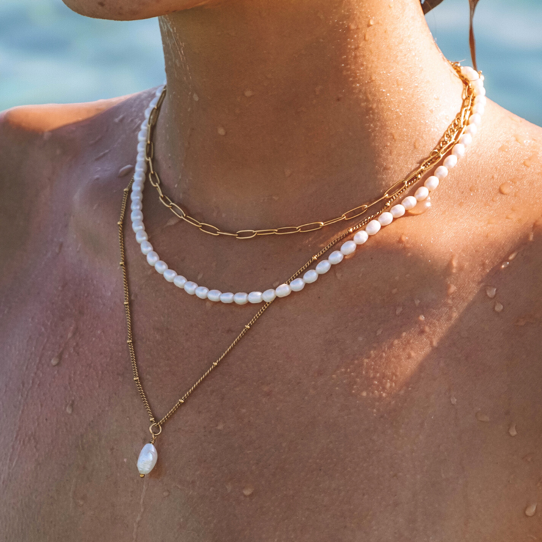 Lina - Collier choker maille trombones