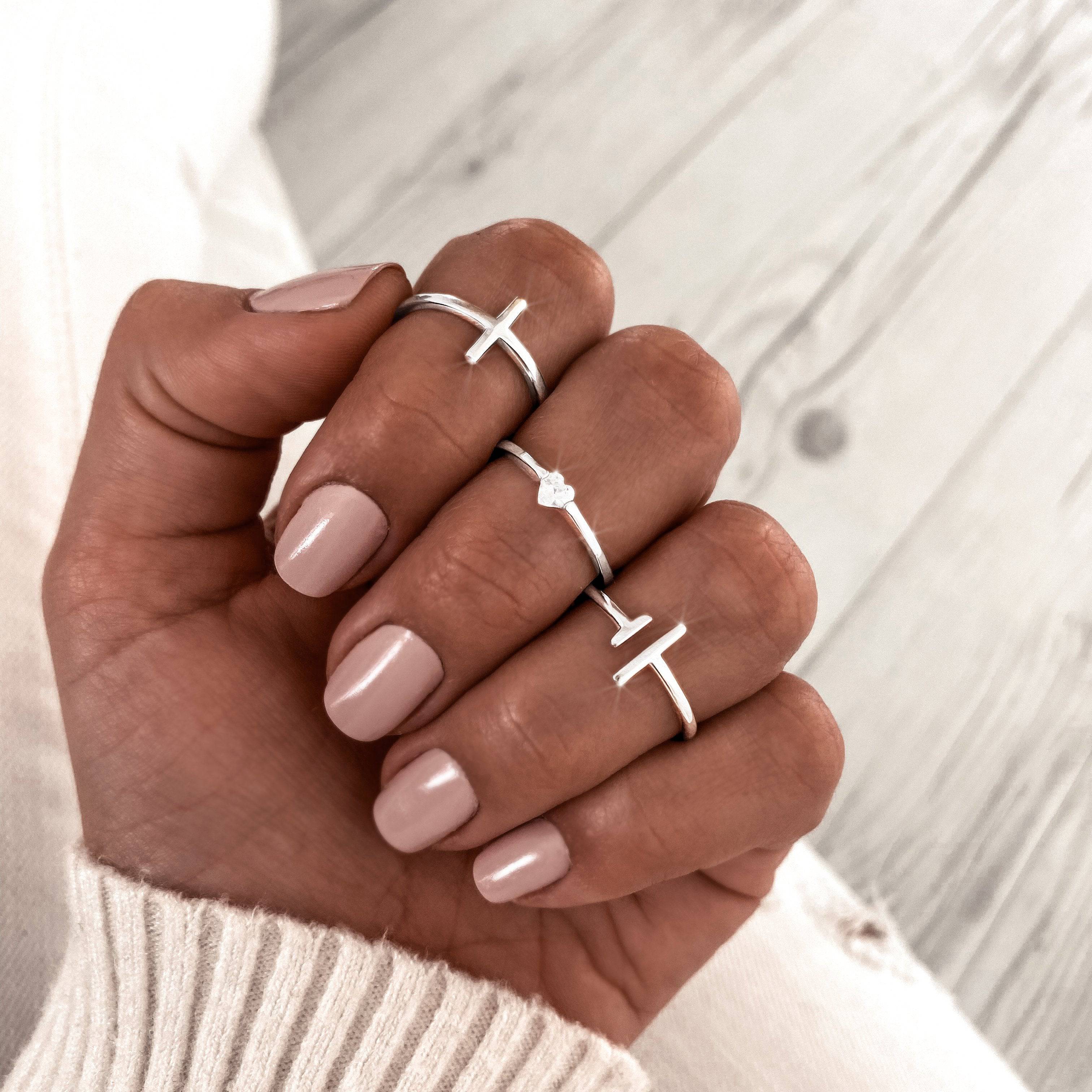 Aureos - Bague ouverte réglable en argent élégante