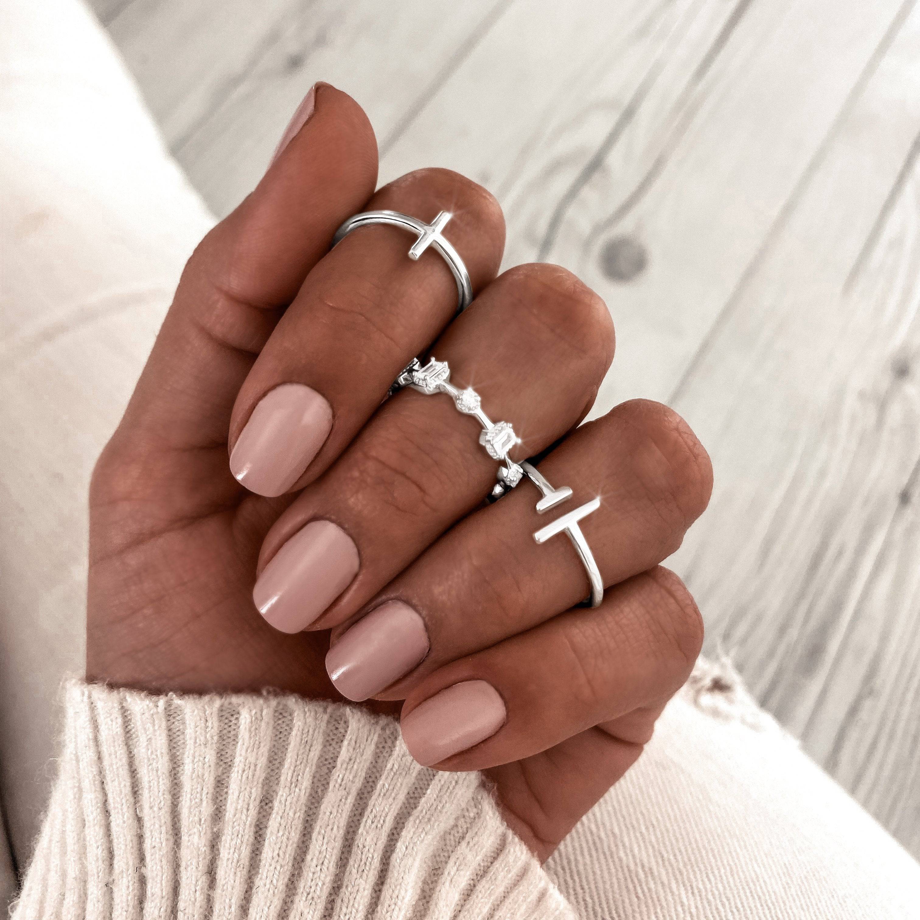 Aureos - Bague ouverte réglable en argent élégante
