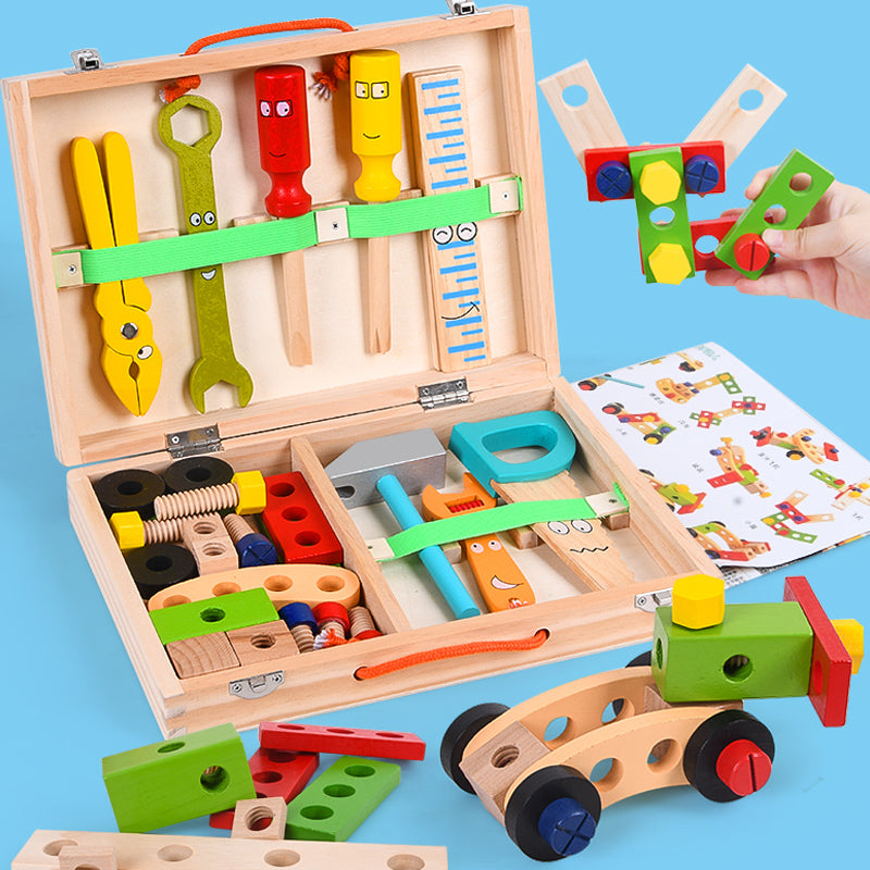 MakerBox - Set Construction en Bois Créatif Enfants