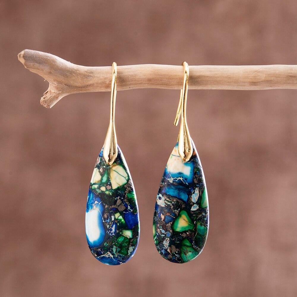 Sylvara TearDrop Earrings – Élégance Naturelle Terrestre