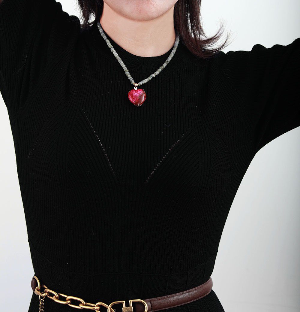 Nova Heart - Collier perlé à pendentif cœur