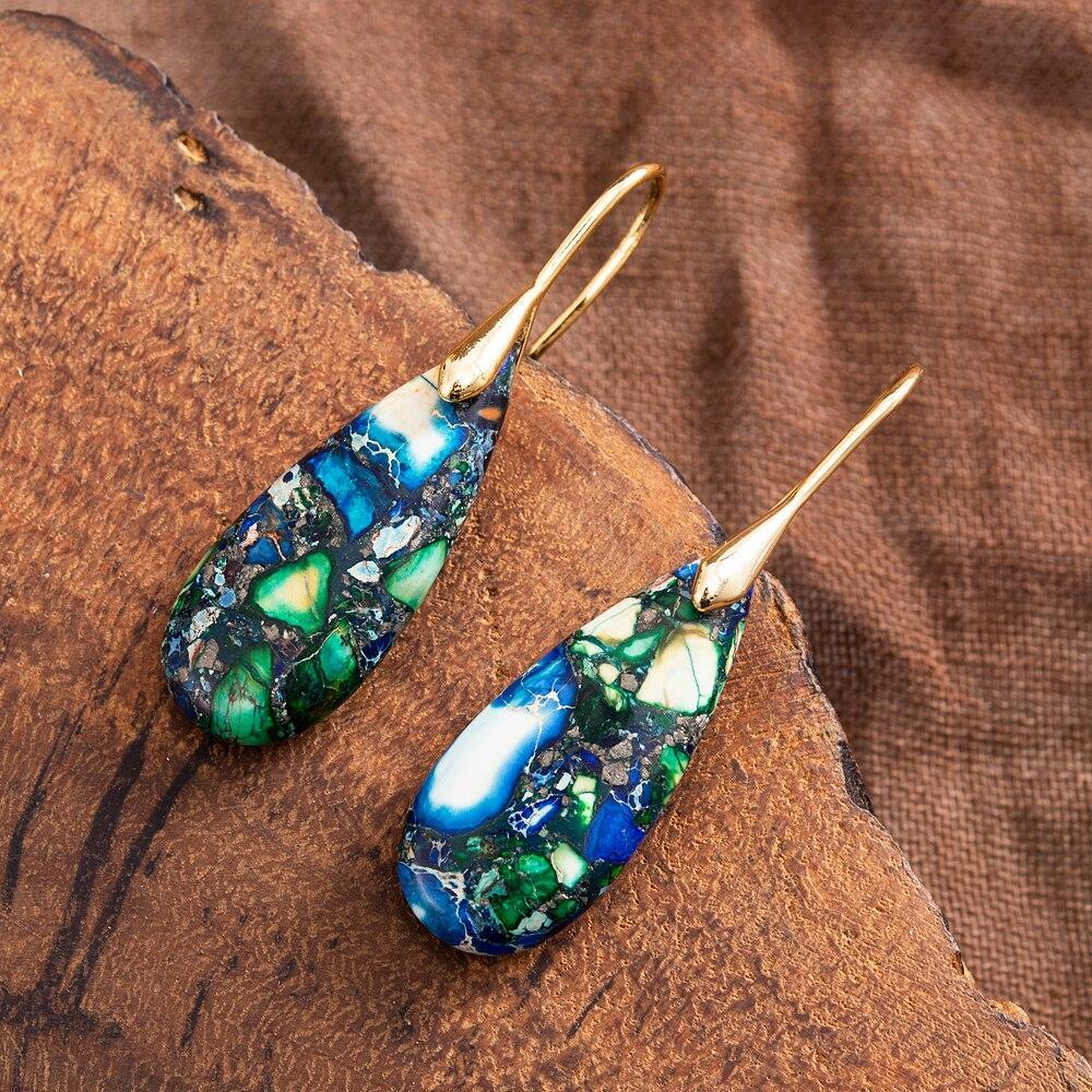 Sylvara TearDrop Earrings – Élégance Naturelle Terrestre