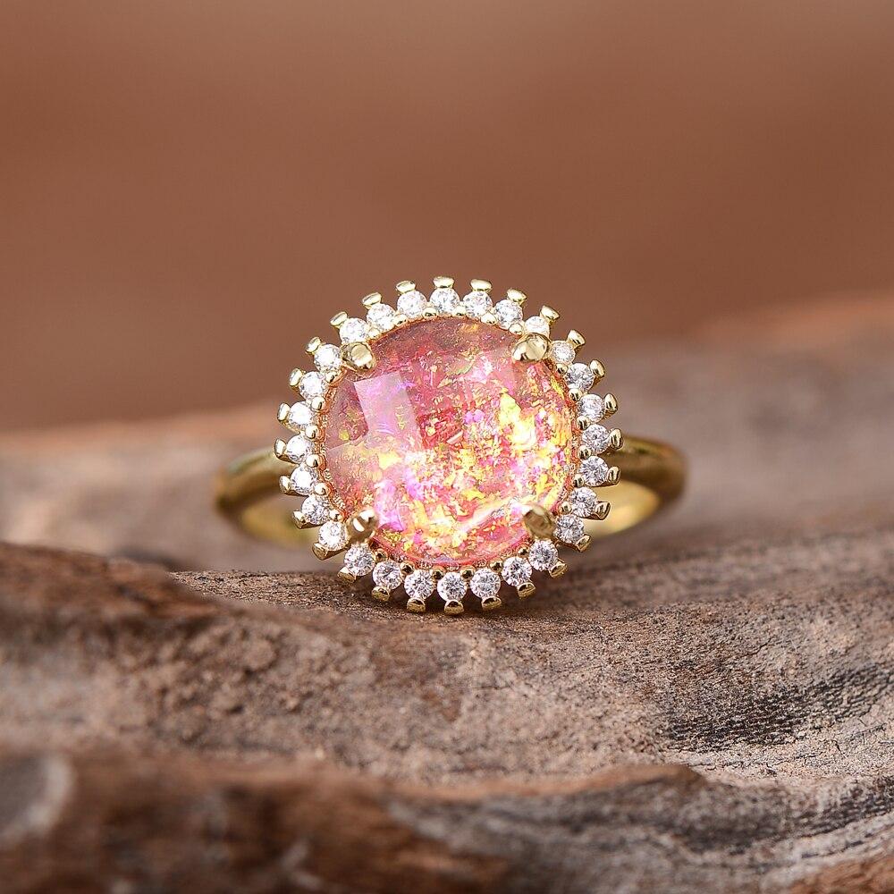 Elowen Glow - Bague cocktail en quartz rose
