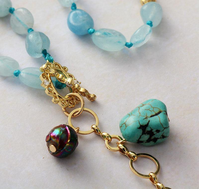 Maris Necklace – Collier Mala Goutte Océan Élégant