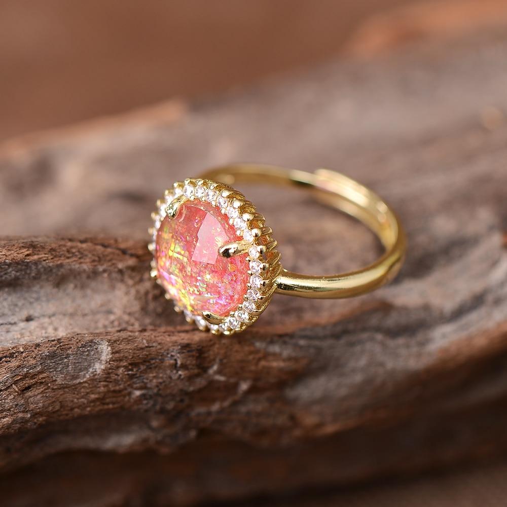 Elowen Glow - Bague cocktail en quartz rose