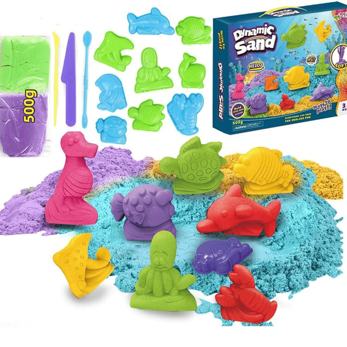 CreativePlay Sand Set – Set de Sable Kinétique Créatif