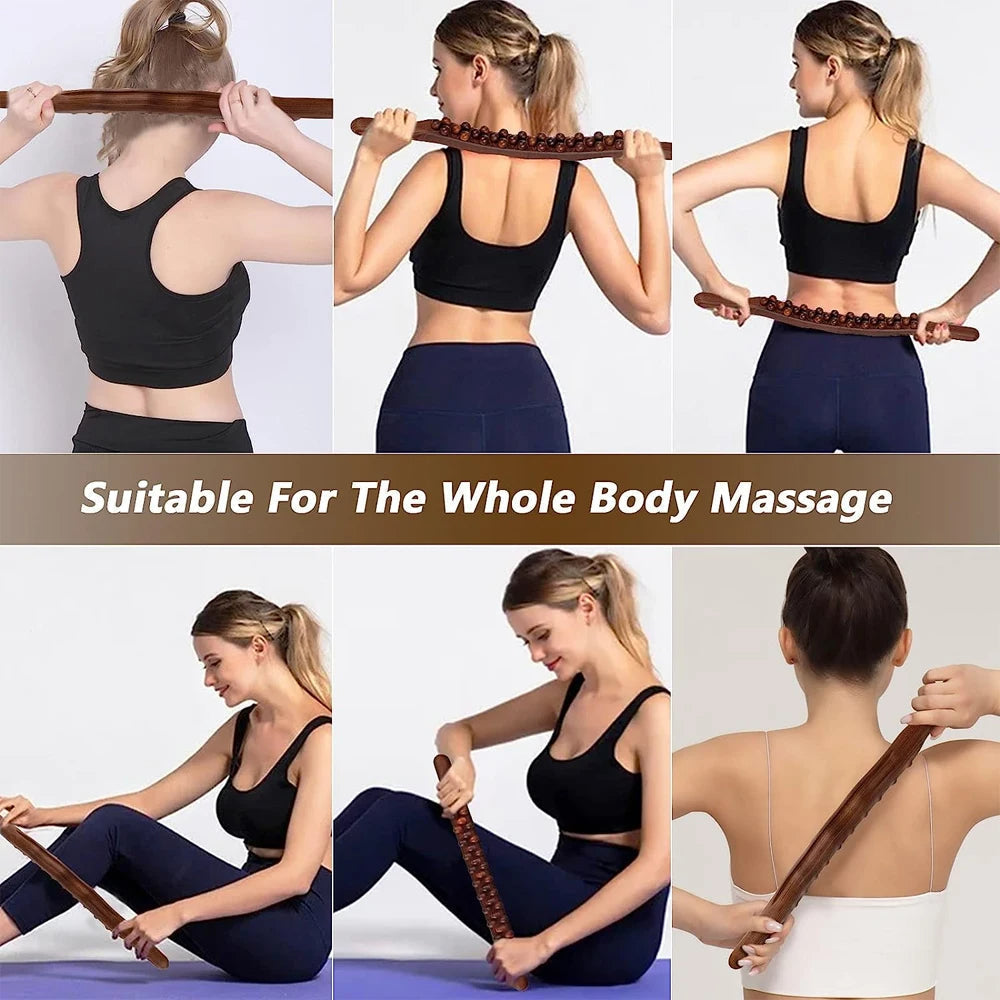 TheraWood - Bâton Massage Gua Sha Luxueux