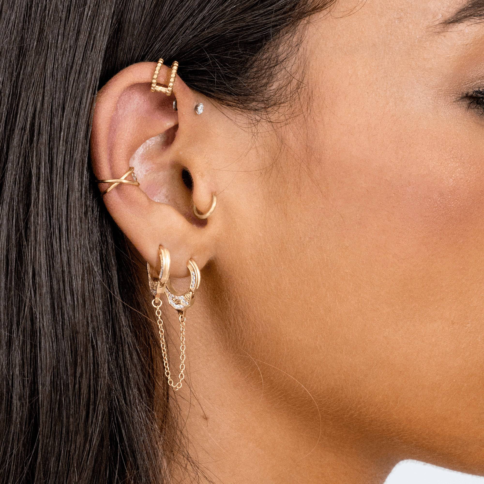 Nova - Clips d'oreilles forme U en argent modernes
