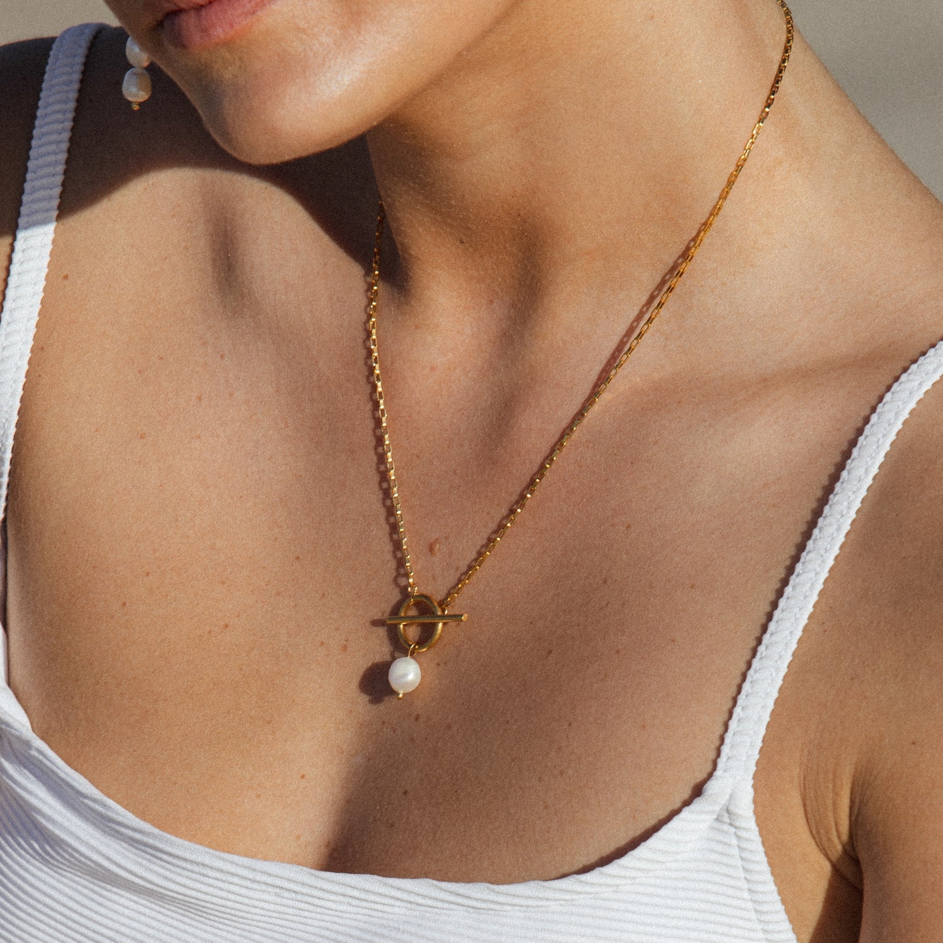 Lucía - Collier perle avec fermeture élégant