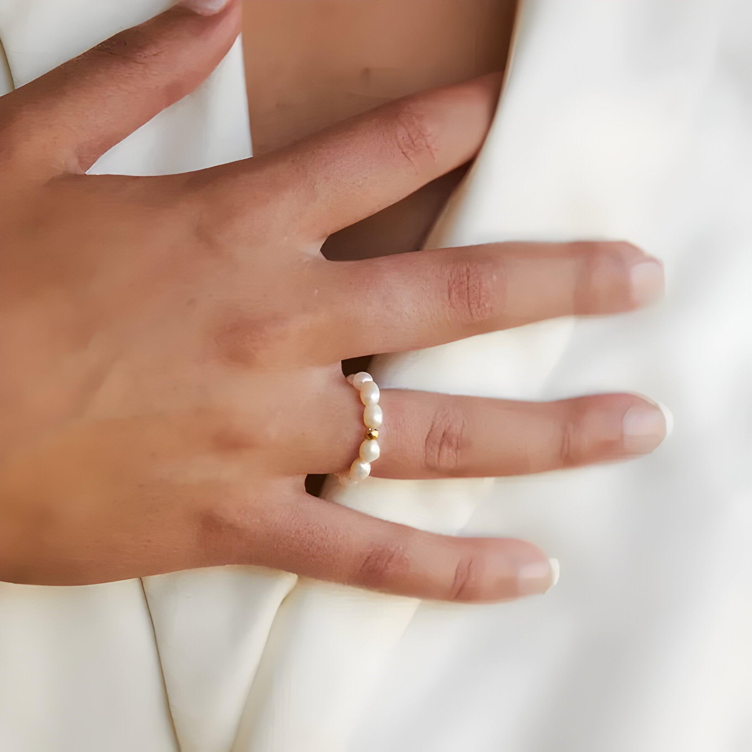 CelesteRing - Bague en nacre