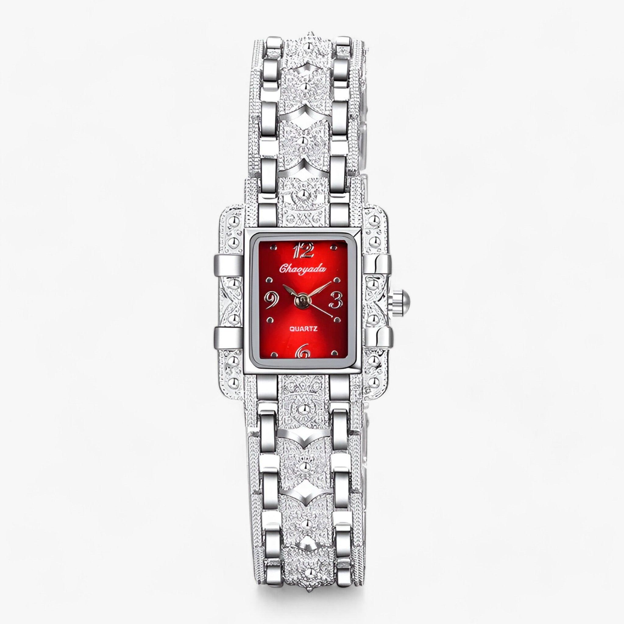Camille Watch - Montre Rectangulaire Cristaux Élégante