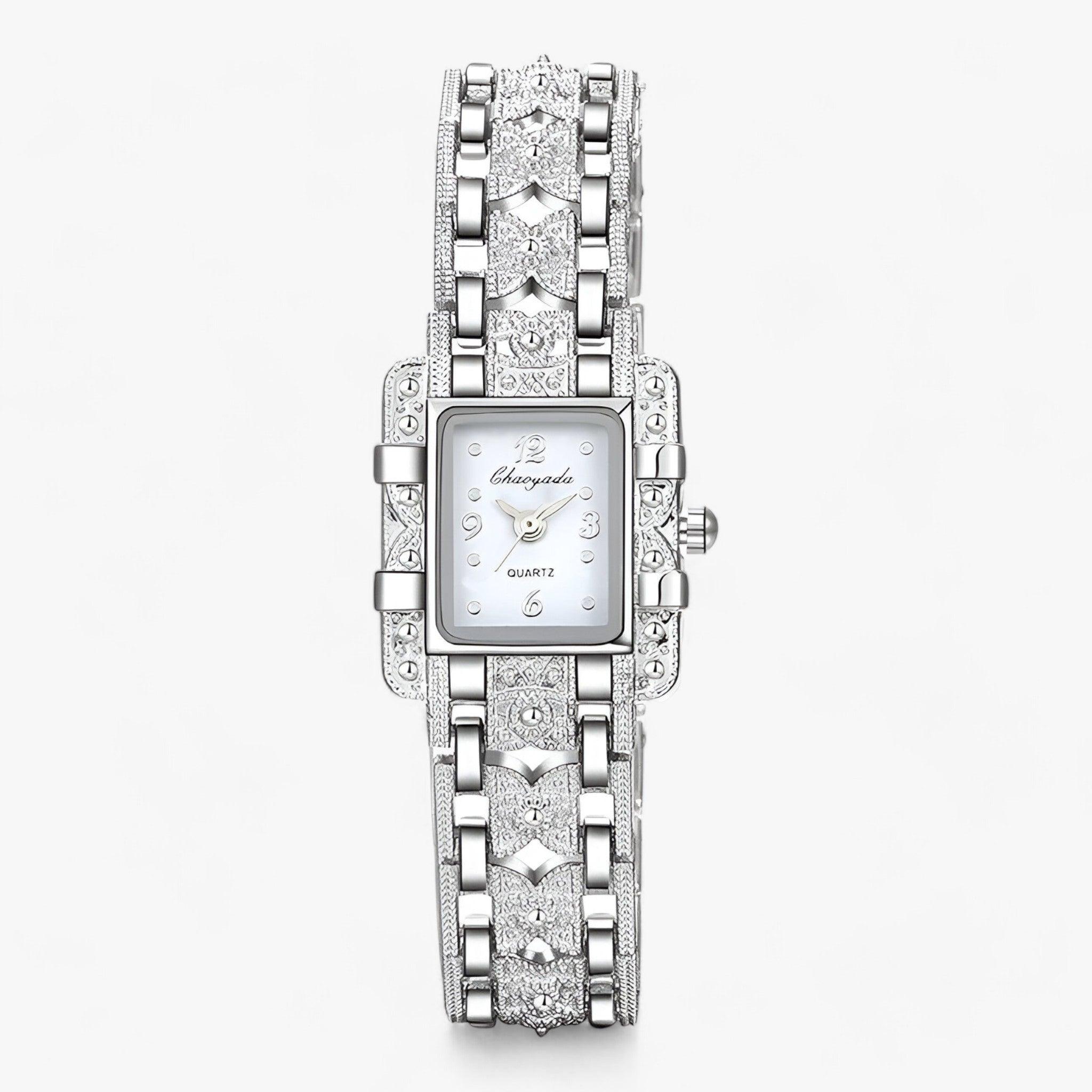 Camille Watch - Montre Rectangulaire Cristaux Élégante