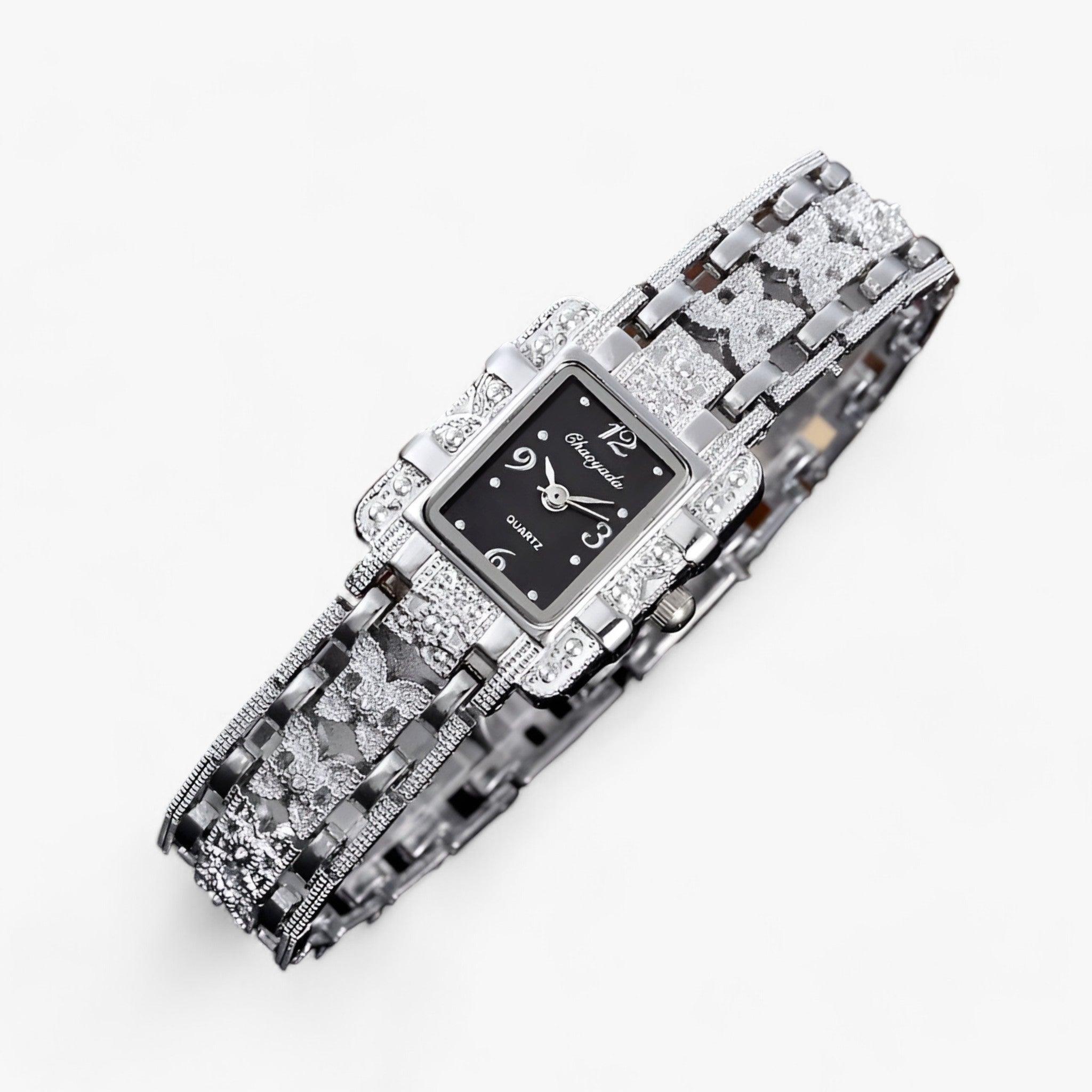 Camille Watch - Montre Rectangulaire Cristaux Élégante