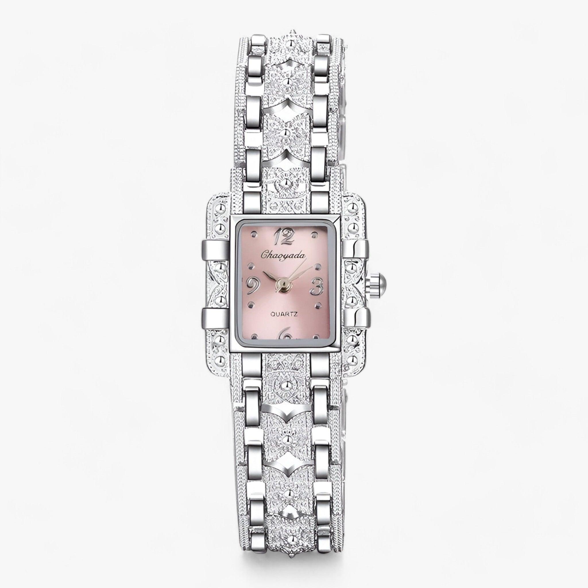 Camille Watch - Montre Rectangulaire Cristaux Élégante