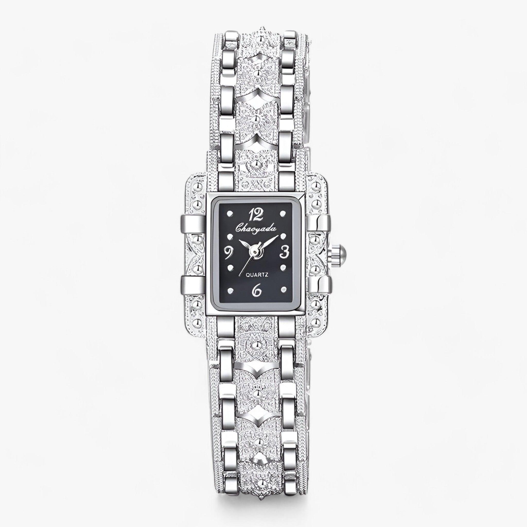 Camille Watch - Montre Rectangulaire Cristaux Élégante