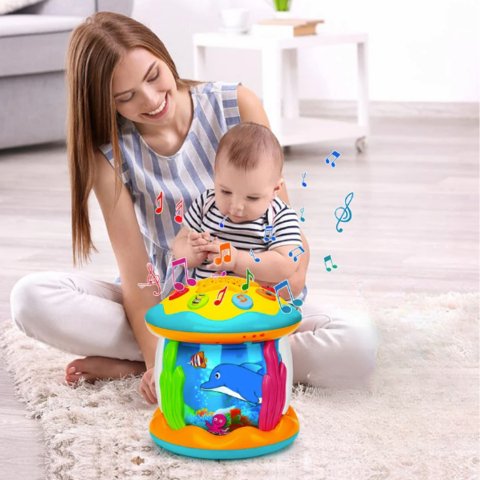 TwinkleDrum – Tambour Bébé Lumières & Mélodies