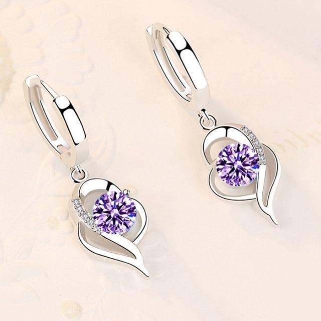 Elsa - Boucles d'oreilles argent zircone élégantes