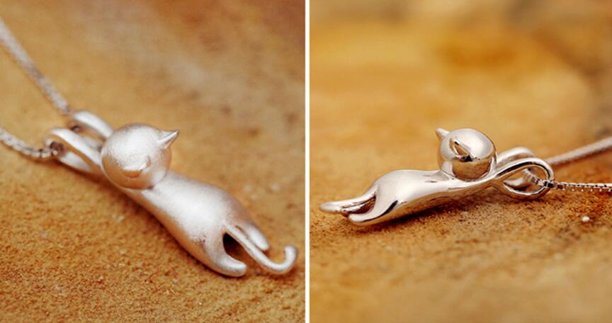 Miyu - Collier chat espiègle en argent