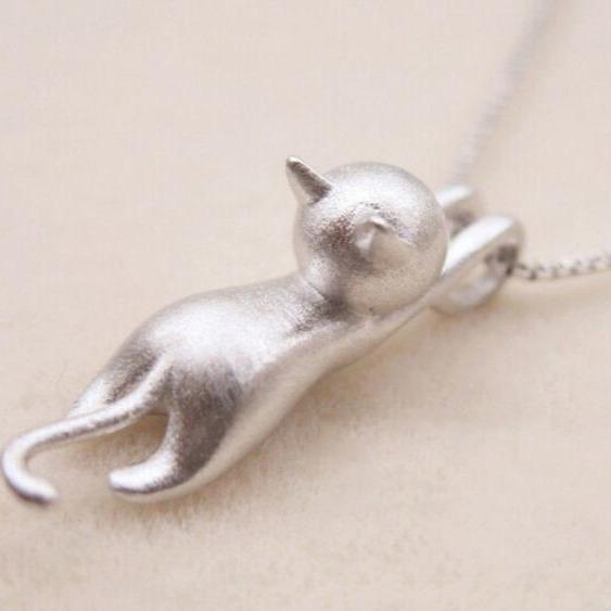 Miyu - Collier chat espiègle en argent