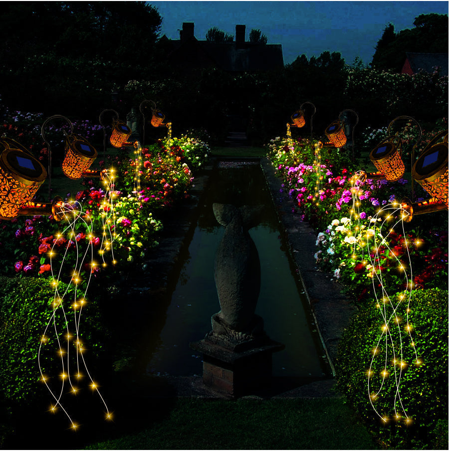 SolarGlow - Lampe solaire de jardin à effet cascade lumineuse