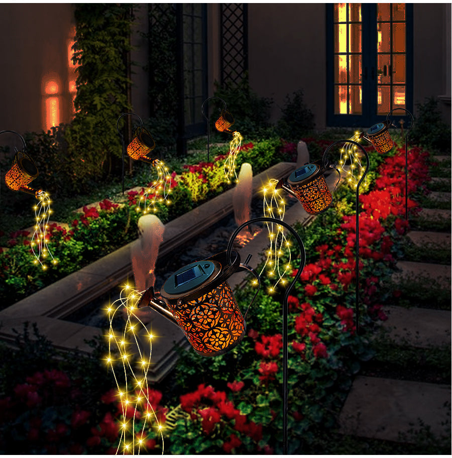 SolarGlow - Lampe solaire de jardin à effet cascade lumineuse