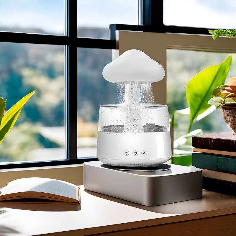 RainCloud – Humidificateur Design Élégant Nuage Pluie
