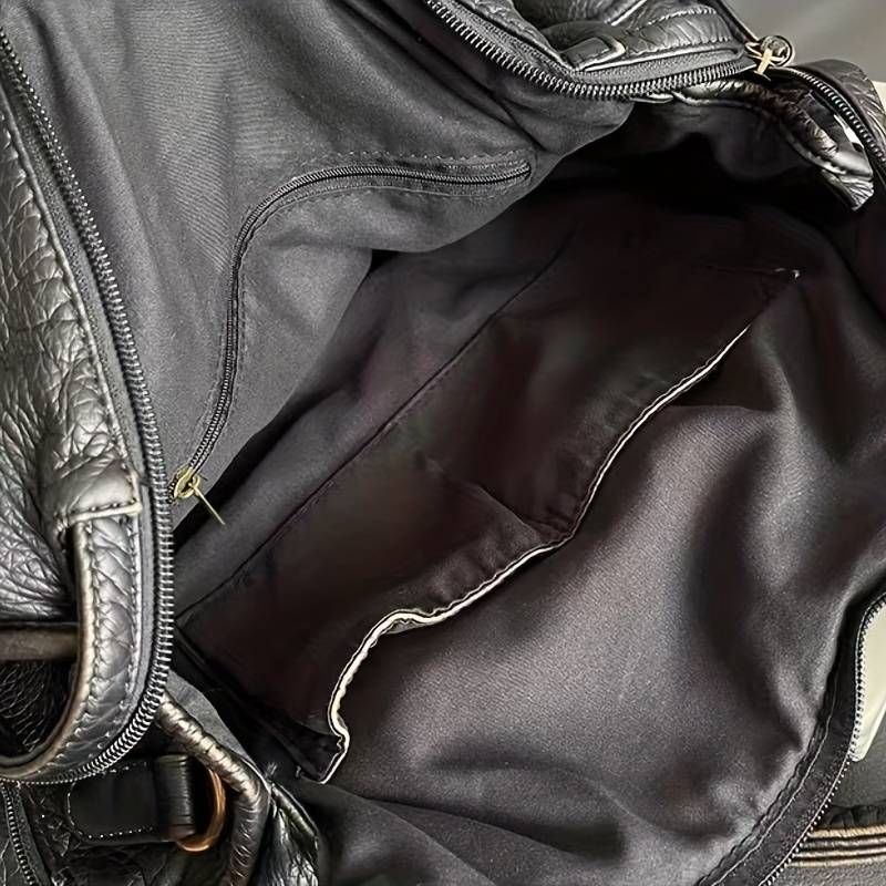 NoirClass - Sac À Main Cuir Noir Élégant