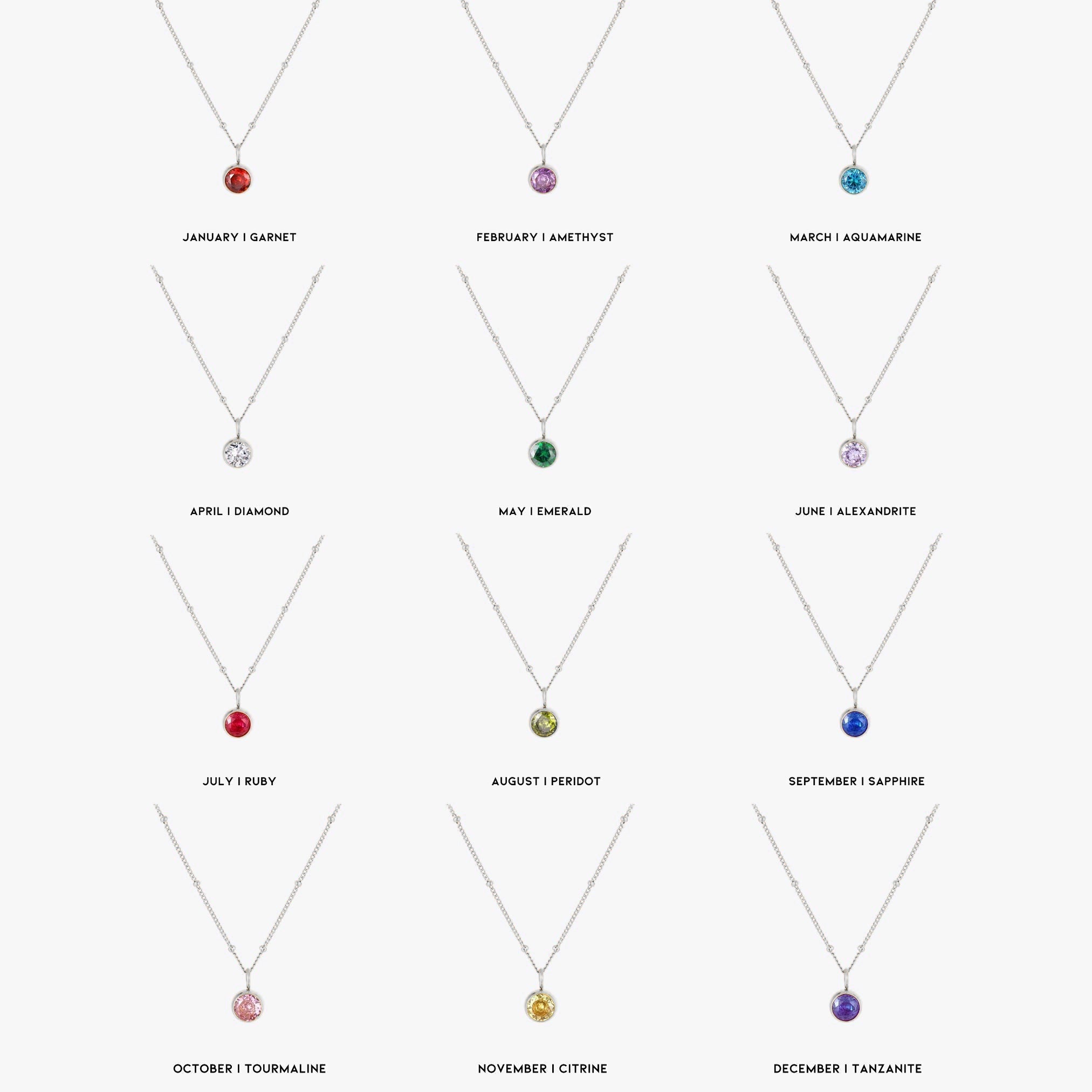 Collier Pierre de Naissance Aurora - 12 Mois