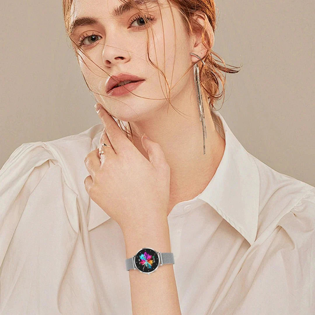 SlimFit Grace - Smartwatch AMOLED Santé Élégante