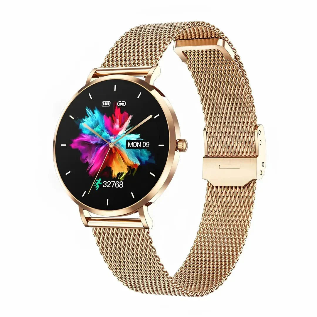 SlimFit Grace - Smartwatch AMOLED Santé Élégante