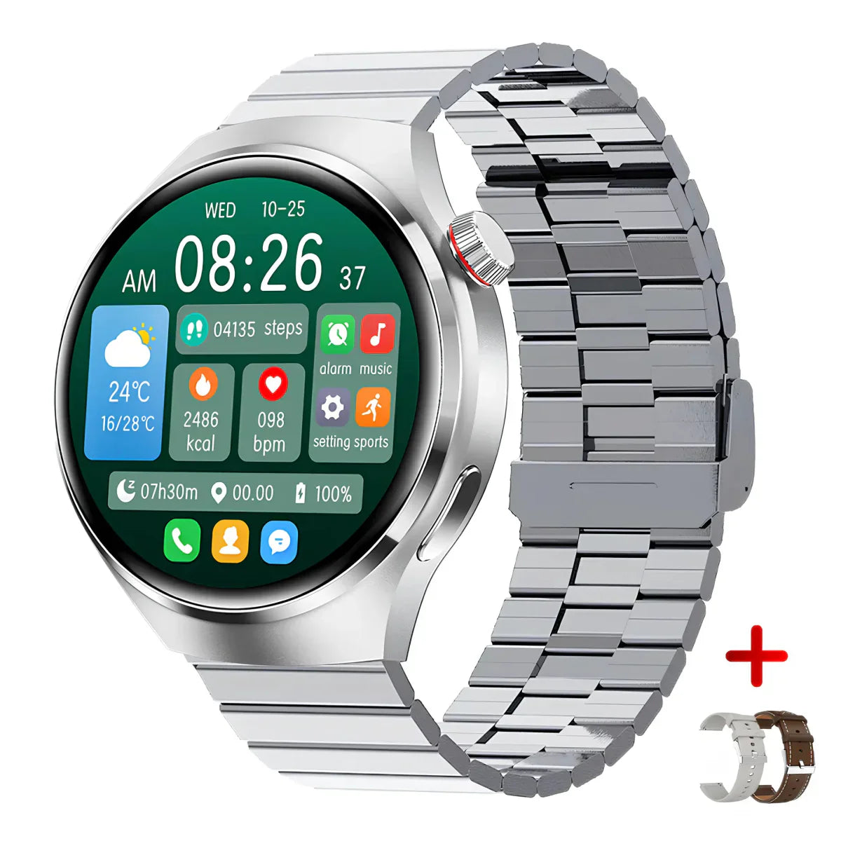 EliteXplorer Watch - Smartwatch Santé AMOLED Élégante
