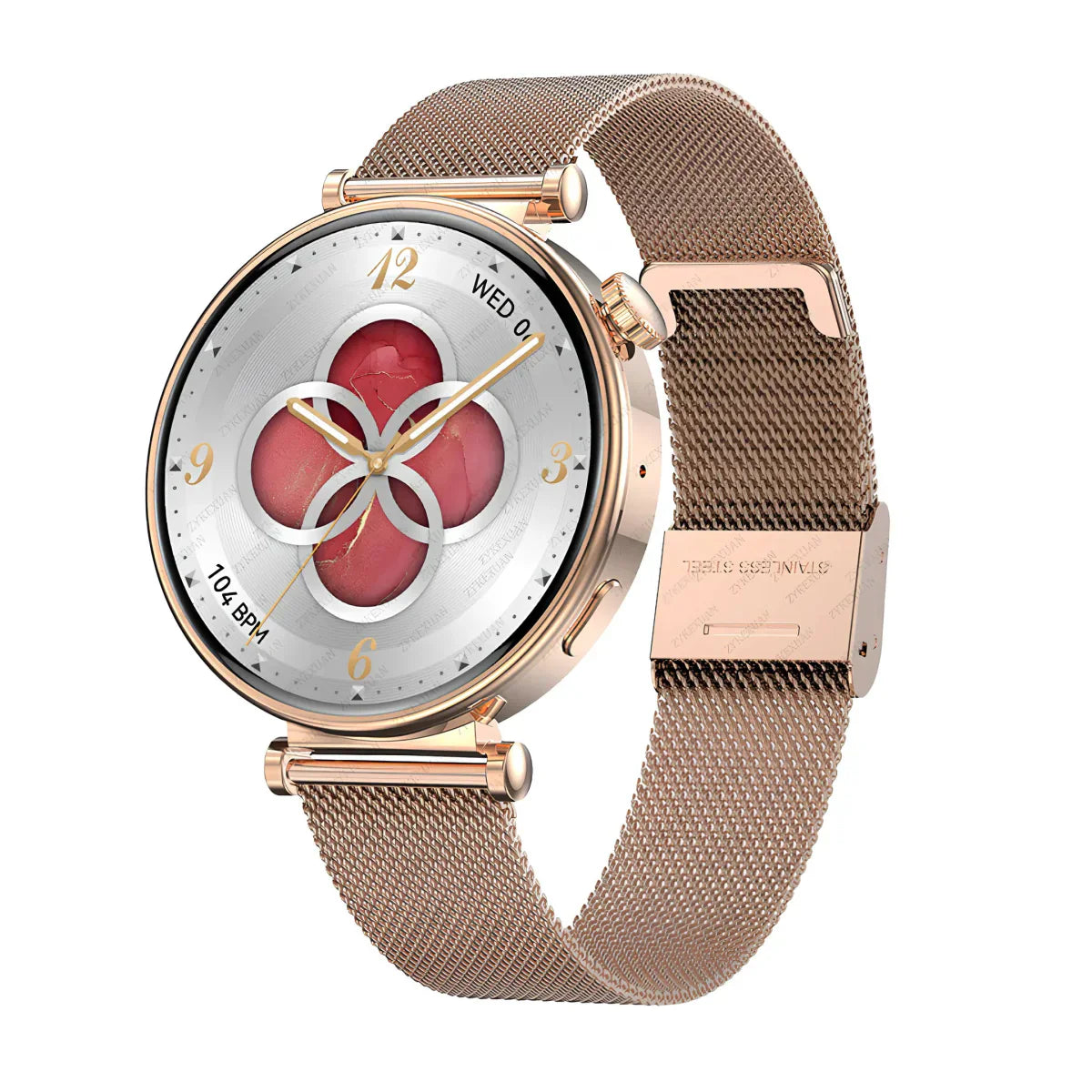 LuxeFit Aura - Smartwatch Saphir AMOLED Santé Style