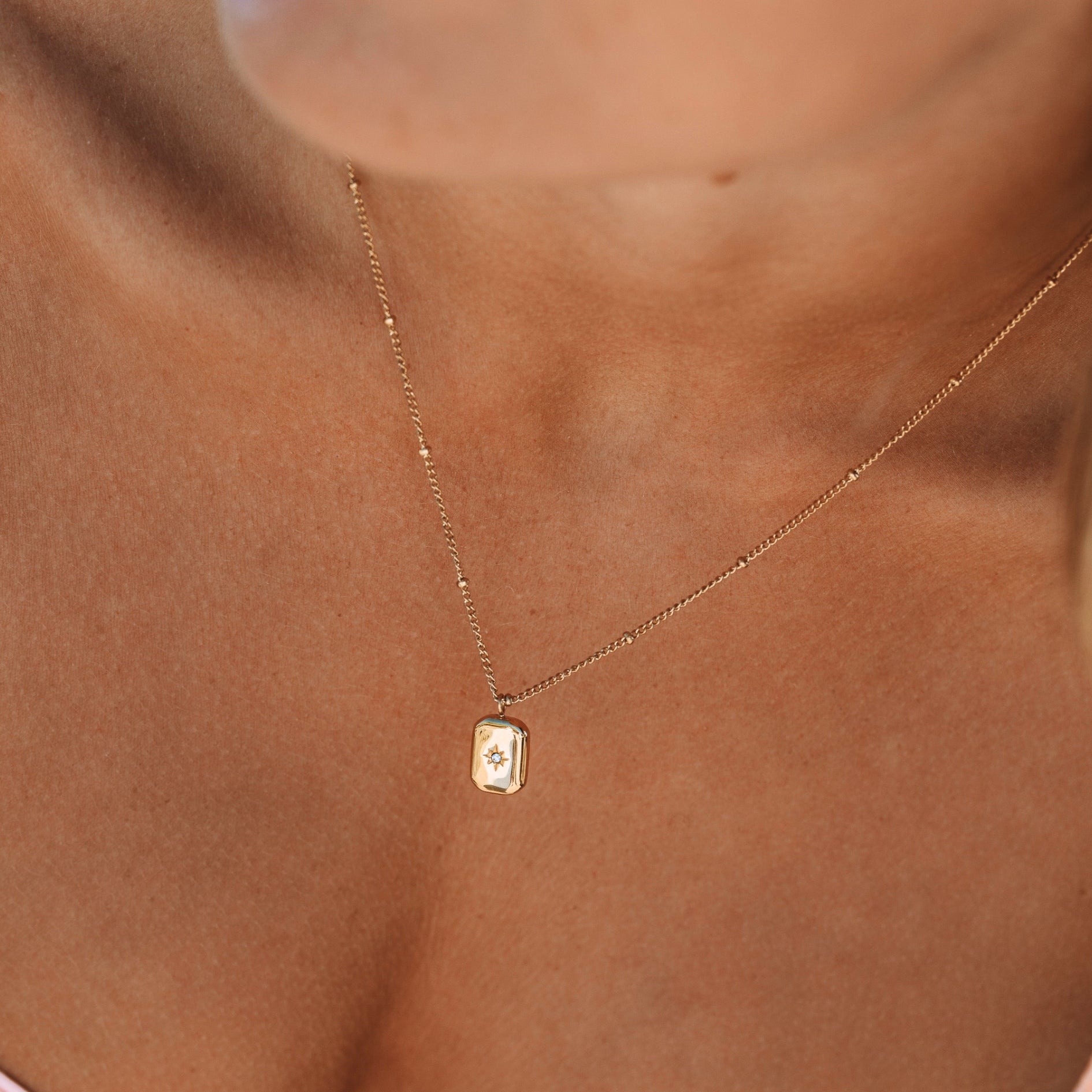 Celeste - Collier avec zircone scintillante